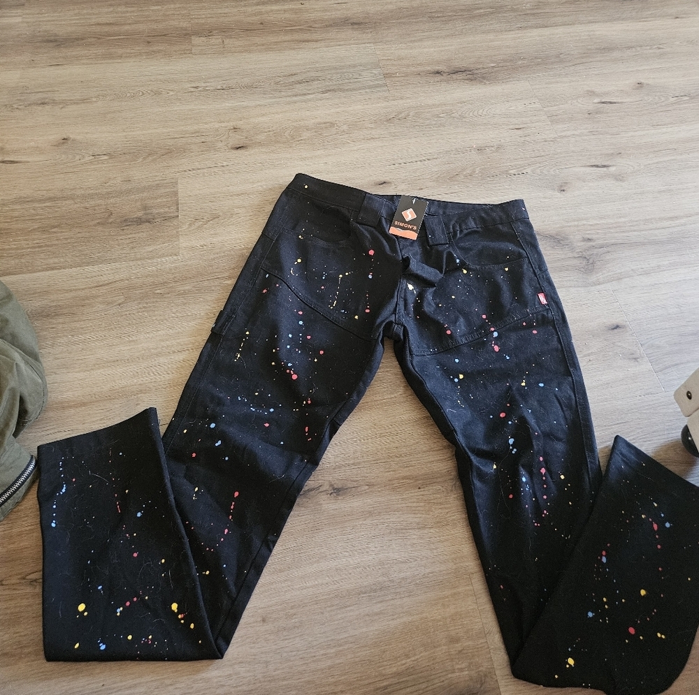 Black Paint Splatter Jeans